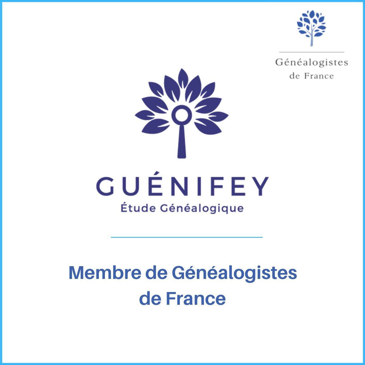 Généalogistes de France salue l’adhésion de l’Étude Généalogique Guénifey.