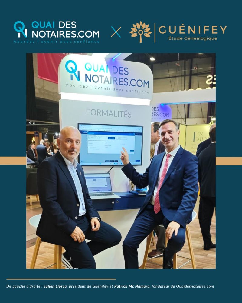 Guénifey et Quai des Notaires : un partenariat stratégique pour faciliter la généalogie successorale.